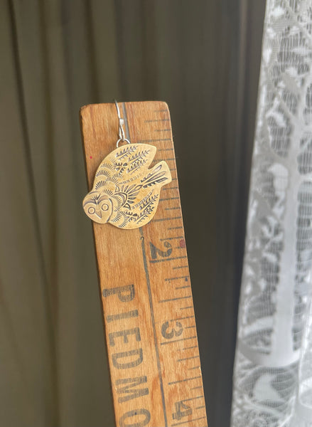 Made to order- Owl Earrings in Bronze