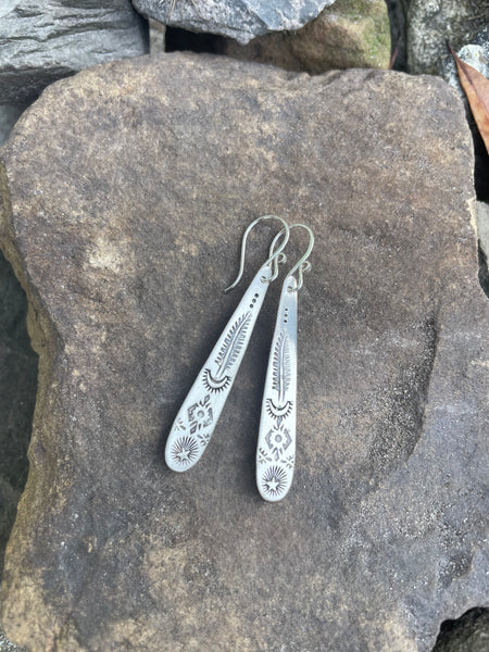 Sterling Paddle Earrings
