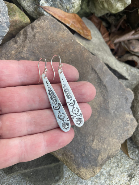 Sterling Paddle Earrings