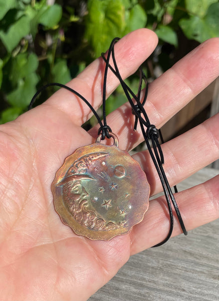 Wizard or Witch? Reversible Copper Pendant