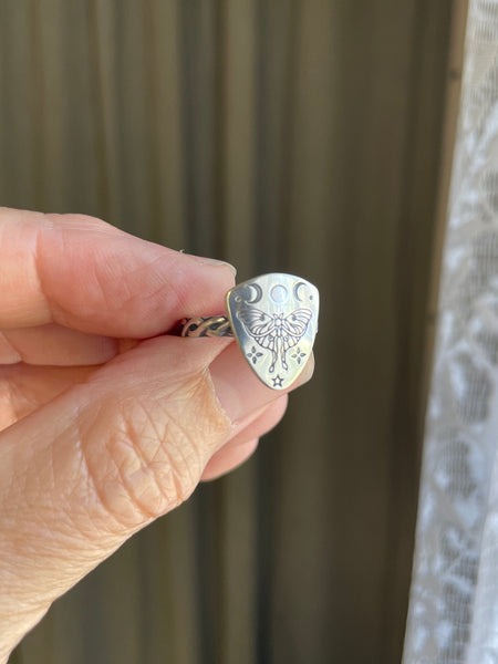 Luna Moth Sterling Ring