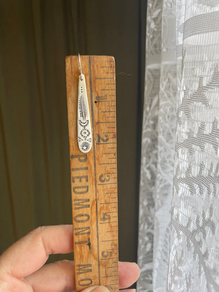 Sterling Paddle Earrings