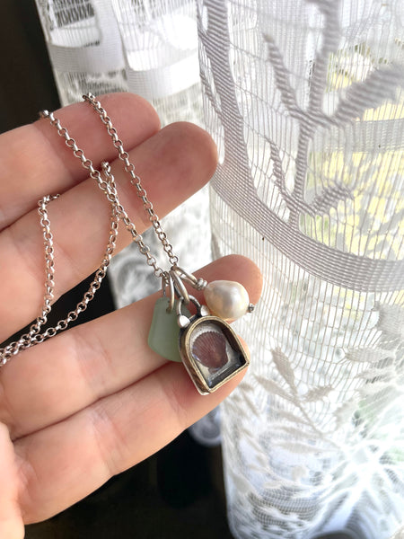 Seashore Reliquary Charm Cluster