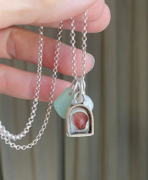 Seashore Reliquary Charm Cluster