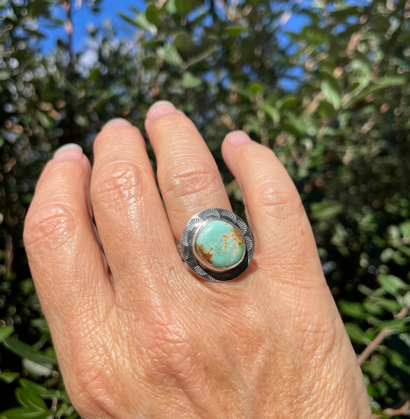 Turquoise in Sterling Ring