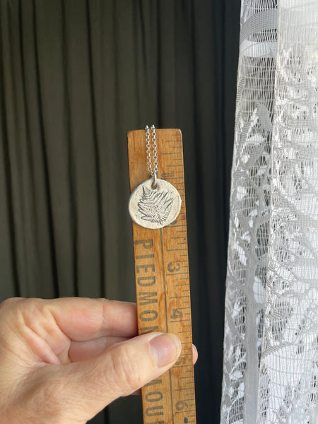 Large Silver Fern Medallion