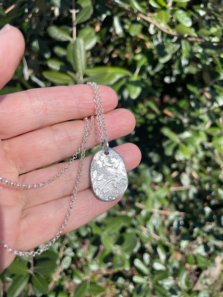 Silver Moth Medallion