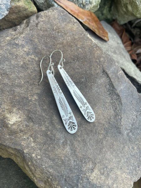 Sterling Paddle Earrings