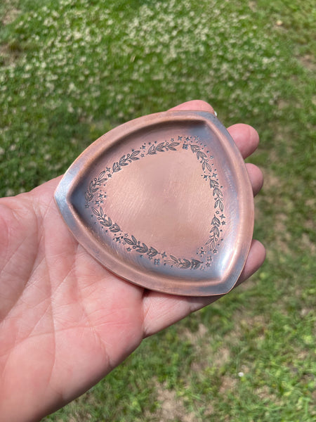 Triangular Copper Trinket Dish