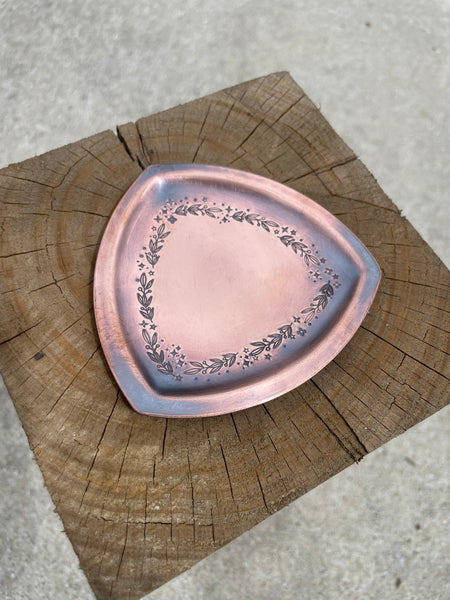 Triangular Copper Trinket Dish