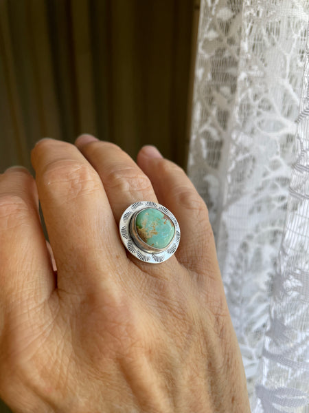 Turquoise in Sterling Ring