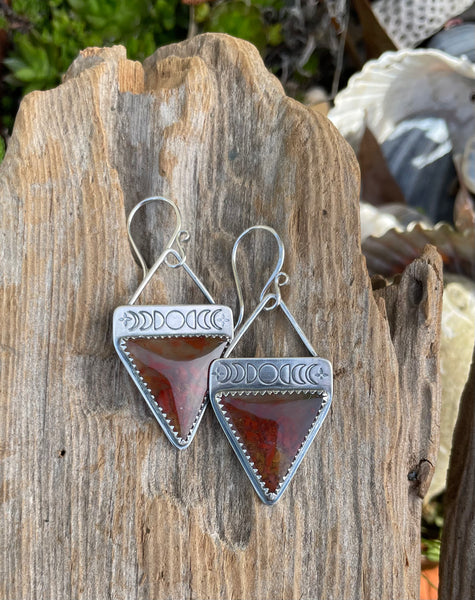Texas Agate Moonphase Earrings